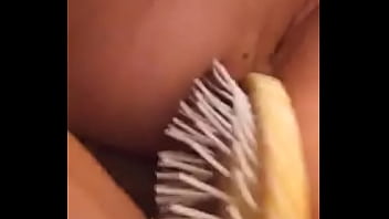 hairbrush in ass masturbation